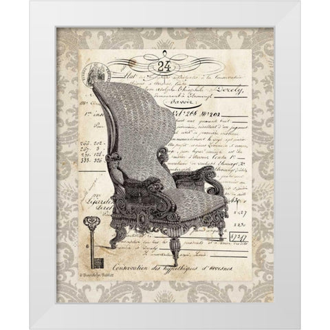 French Chair I White Modern Wood Framed Art Print by Babbitt, Gwendolyn