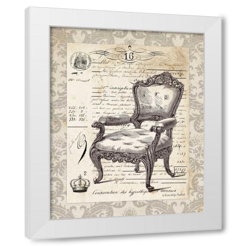 French Chair II White Modern Wood Framed Art Print by Babbitt, Gwendolyn