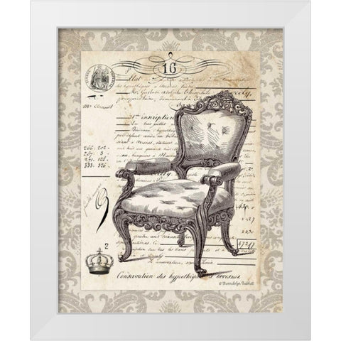 French Chair II White Modern Wood Framed Art Print by Babbitt, Gwendolyn