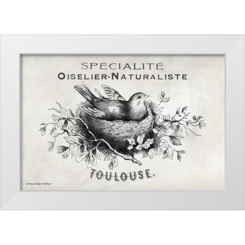French Bird Nest I White Modern Wood Framed Art Print by Babbitt, Gwendolyn