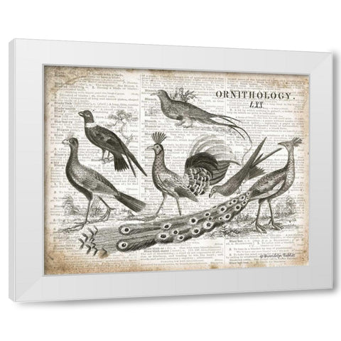 Birds II White Modern Wood Framed Art Print by Babbitt, Gwendolyn