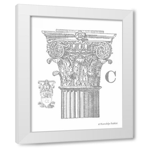 Gray Column C White Modern Wood Framed Art Print by Babbitt, Gwendolyn