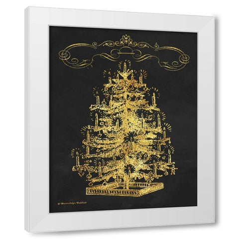 Gold Tree I White Modern Wood Framed Art Print by Babbitt, Gwendolyn