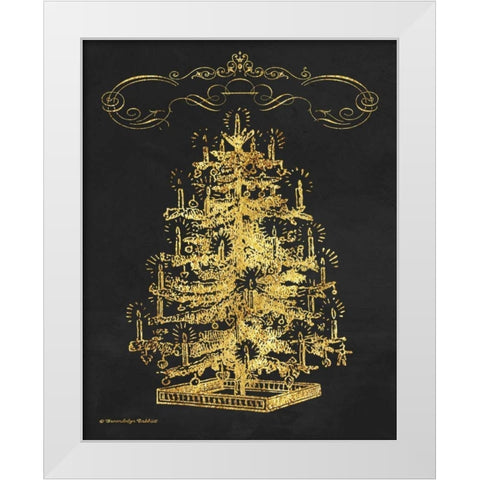 Gold Tree I White Modern Wood Framed Art Print by Babbitt, Gwendolyn