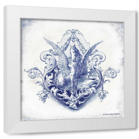 Pegasus Indigo White Modern Wood Framed Art Print by Babbitt, Gwendolyn
