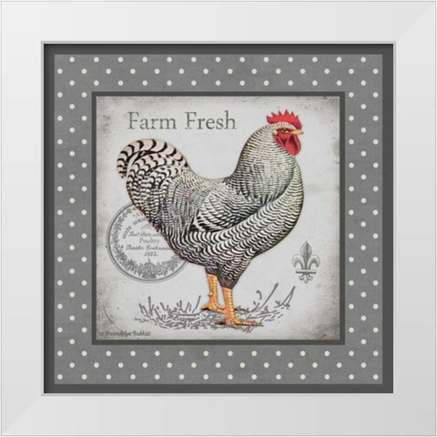 Farm Fresh Eggs I White Modern Wood Framed Art Print by Babbit, Gwendolyn
