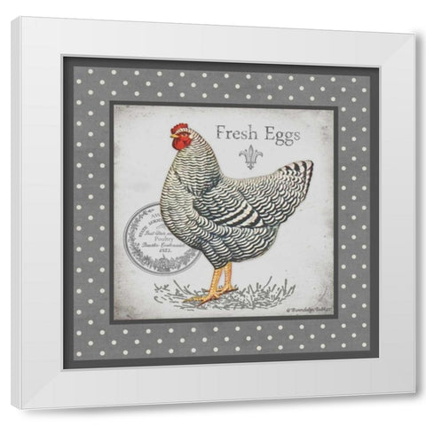 Farm Fresh Eggs II White Modern Wood Framed Art Print by Babbit, Gwendolyn
