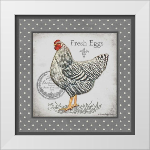 Farm Fresh Eggs II White Modern Wood Framed Art Print by Babbit, Gwendolyn