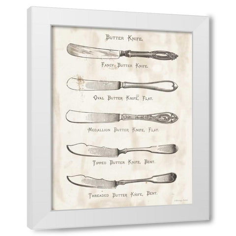 Butter Knives White Modern Wood Framed Art Print by Babbitt, Gwendolyn