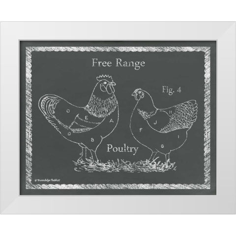 Sectioned Poultry White Modern Wood Framed Art Print by Babbitt, Gwendolyn