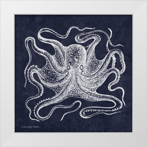 Octopi I White Modern Wood Framed Art Print by Babbitt, Gwendolyn