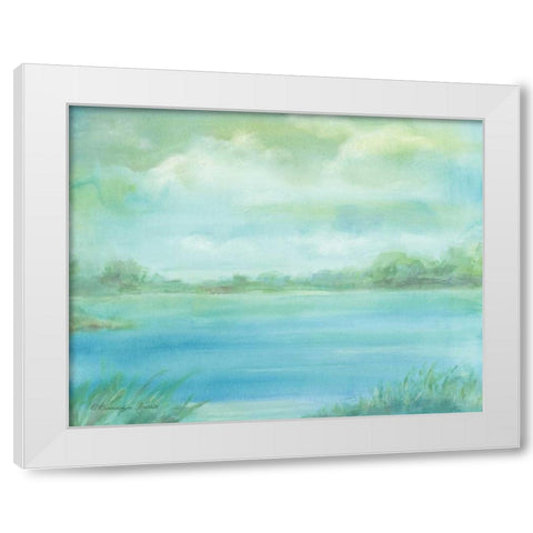 Marsh White Modern Wood Framed Art Print by Babbitt, Gwendolyn