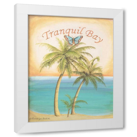 Tranquil Bay White Modern Wood Framed Art Print by Babbitt, Gwendolyn