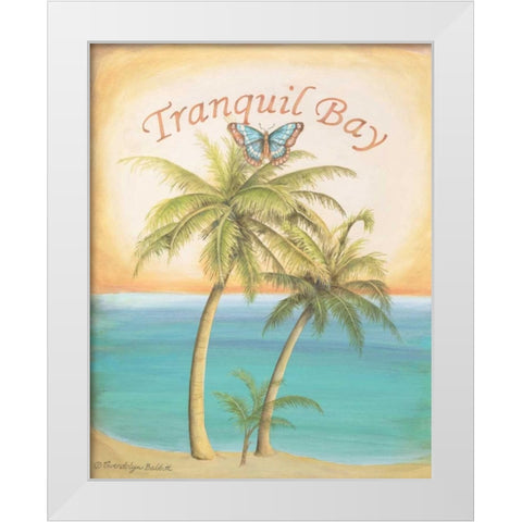 Tranquil Bay White Modern Wood Framed Art Print by Babbitt, Gwendolyn