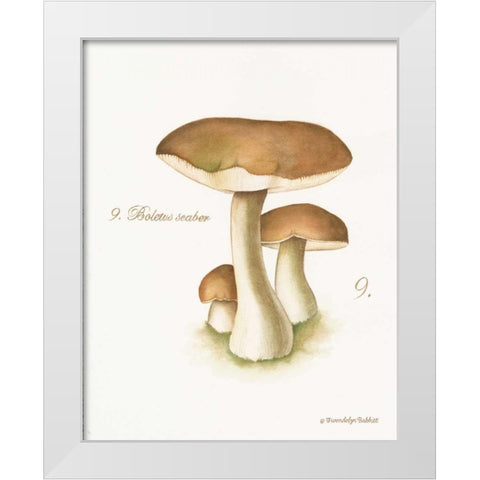 Mushroom II White Modern Wood Framed Art Print by Babbitt, Gwendolyn