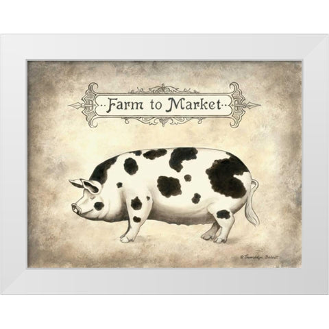 Farm to Market White Modern Wood Framed Art Print by Babbitt, Gwendolyn