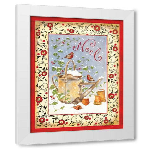 Noel White Modern Wood Framed Art Print by Babbitt, Gwendolyn