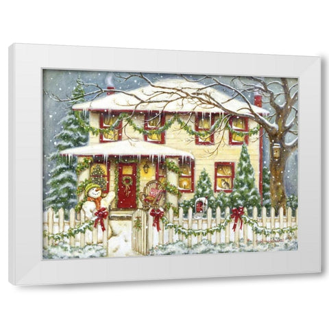 Home for the Holidays White Modern Wood Framed Art Print by Babbitt, Gwendolyn