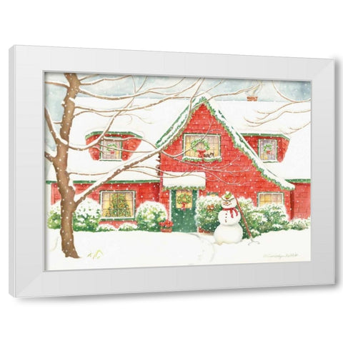 Home for Christmas White Modern Wood Framed Art Print by Babbitt, Gwendolyn