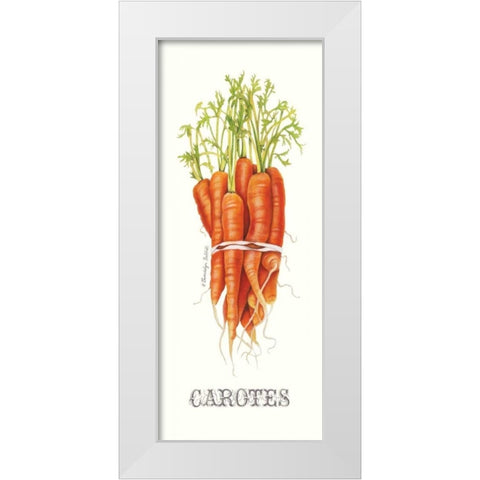 Carotes White Modern Wood Framed Art Print by Babbitt, Gwendolyn