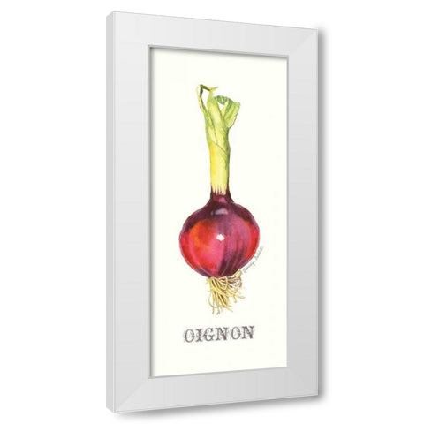 Oignon White Modern Wood Framed Art Print by Babbitt, Gwendolyn