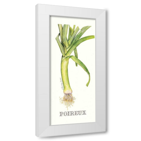 Poireux White Modern Wood Framed Art Print by Babbitt, Gwendolyn