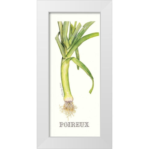 Poireux White Modern Wood Framed Art Print by Babbitt, Gwendolyn