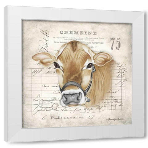 French Cow White Modern Wood Framed Art Print by Babbitt, Gwendolyn