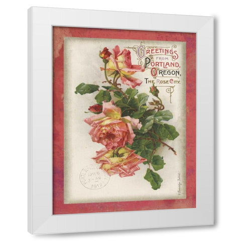 Rose City I White Modern Wood Framed Art Print by Babbitt, Gwendolyn