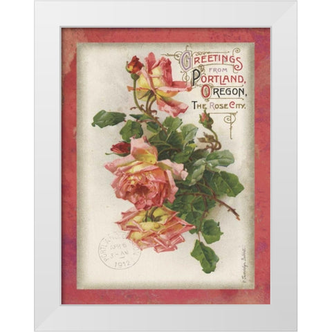 Rose City I White Modern Wood Framed Art Print by Babbitt, Gwendolyn