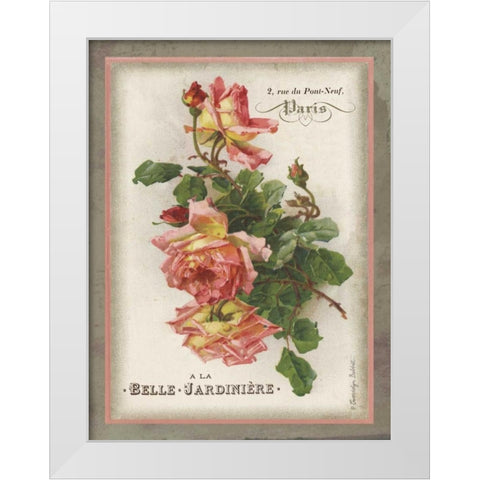 French Rose I White Modern Wood Framed Art Print by Babbitt, Gwendolyn