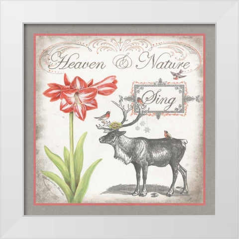Heaven and Nature White Modern Wood Framed Art Print by Babbitt, Gwendolyn