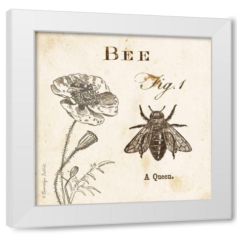 Bee Fig 1 White Modern Wood Framed Art Print by Babbitt, Gwendolyn
