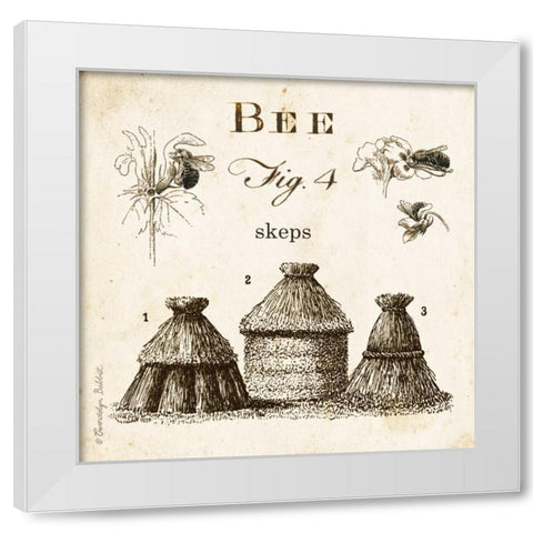 Bee Fig 4 White Modern Wood Framed Art Print by Babbitt, Gwendolyn