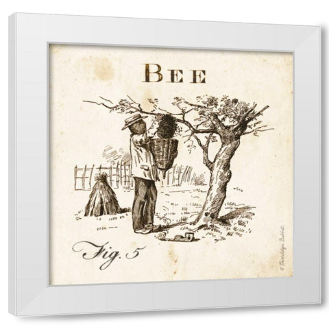 Bee Fig 5 White Modern Wood Framed Art Print by Babbitt, Gwendolyn
