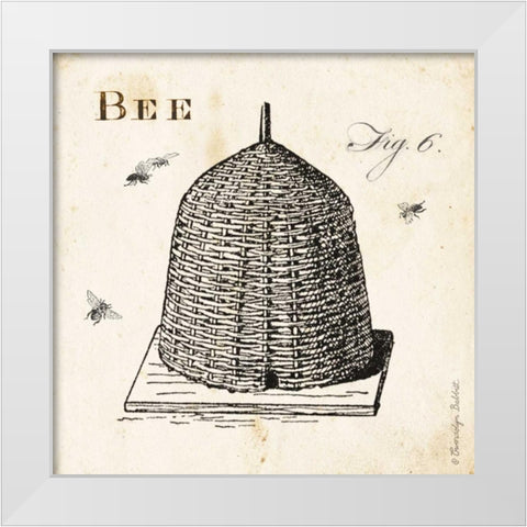 Bee Hive Fig 6 White Modern Wood Framed Art Print by Babbitt, Gwendolyn