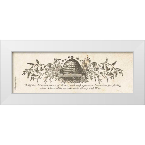Bee Hive Panel White Modern Wood Framed Art Print by Babbitt, Gwendolyn