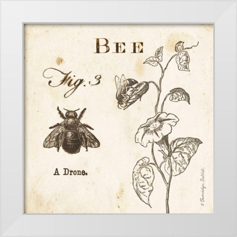 Bee Fig 3 White Modern Wood Framed Art Print by Babbitt, Gwendolyn