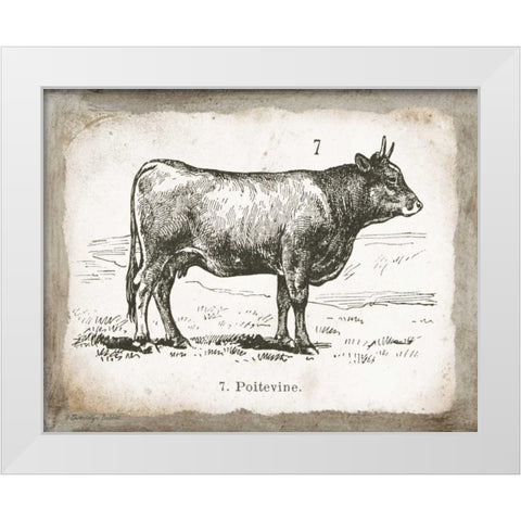 French Cow I White Modern Wood Framed Art Print by Babbitt, Gwendolyn