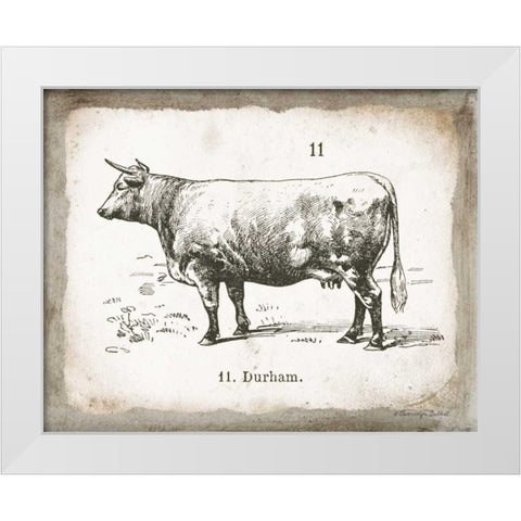 French Cow II White Modern Wood Framed Art Print by Babbitt, Gwendolyn