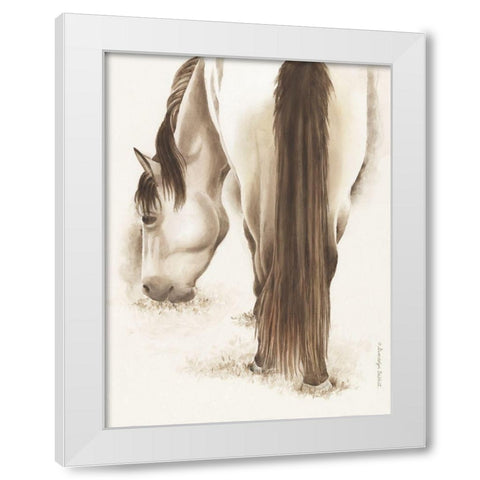 Lovely White Horse White Modern Wood Framed Art Print by Babbitt, Gwendolyn