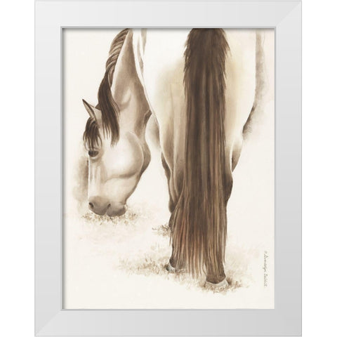 Lovely White Horse White Modern Wood Framed Art Print by Babbitt, Gwendolyn