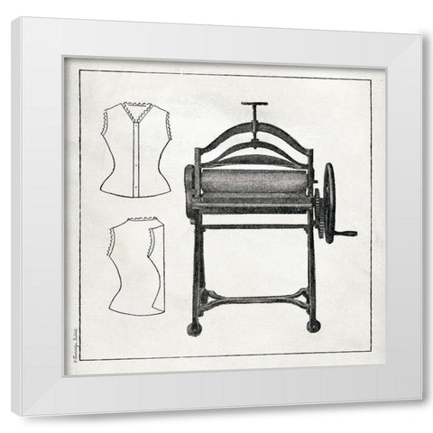 Vintage Mangle White Modern Wood Framed Art Print by Babbitt, Gwendolyn