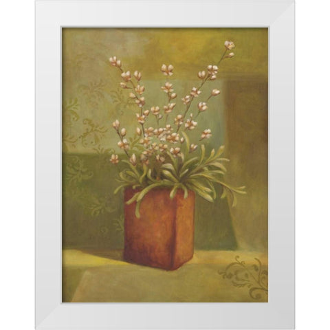 Orchids II White Modern Wood Framed Art Print by Belamar, Ella