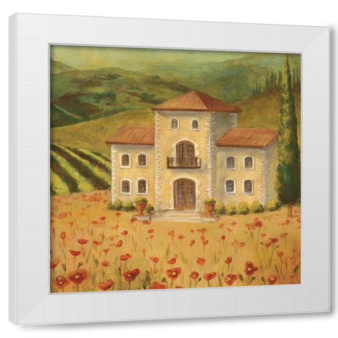 Tuscan Landscape II White Modern Wood Framed Art Print by Belamar, Ella
