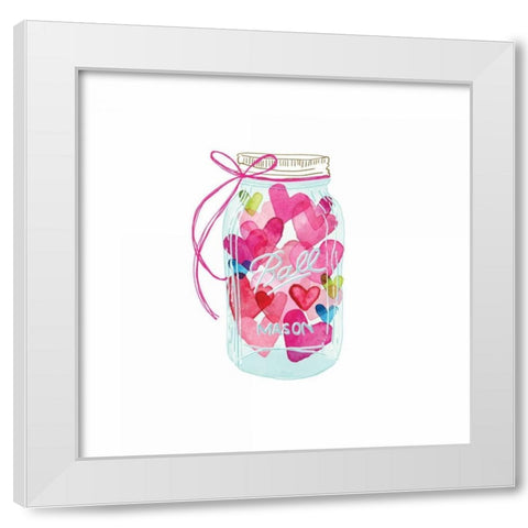 I Heart You II White Modern Wood Framed Art Print by Berrenson, Sara