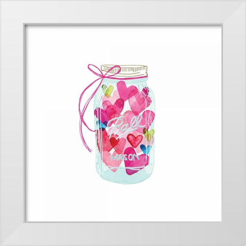 I Heart You II White Modern Wood Framed Art Print by Berrenson, Sara