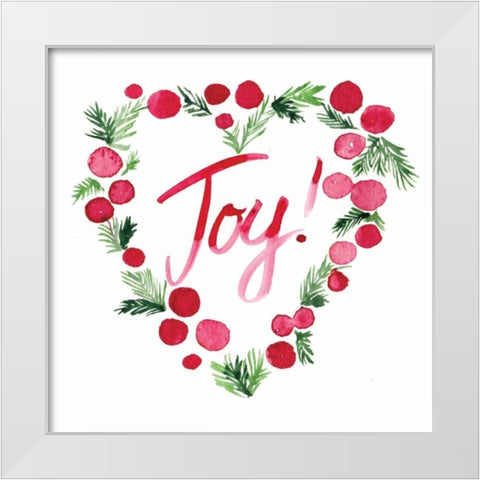 Heart Joy Sq White Modern Wood Framed Art Print by Berrenson, Sara
