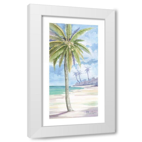 Palm Island I White Modern Wood Framed Art Print by Brent, Paul