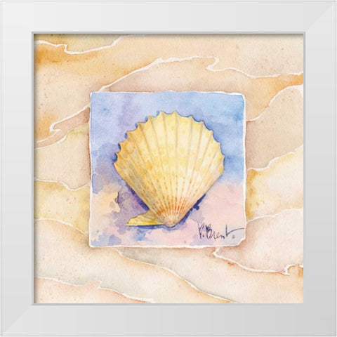 Scallop White Modern Wood Framed Art Print by Brent, Paul